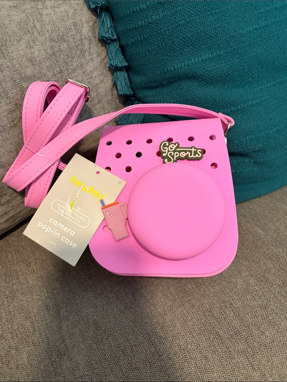 heyday Pink Crossbody Camera Case with Strap